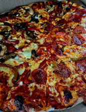 Half Pepperoni Half Mushrooms All Peppers