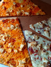 Buffalo Chicken And Chicken Bacon Ranch Pizza